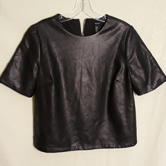 Forever 21 Vegan Leather crop top. - Picture 1 of 7